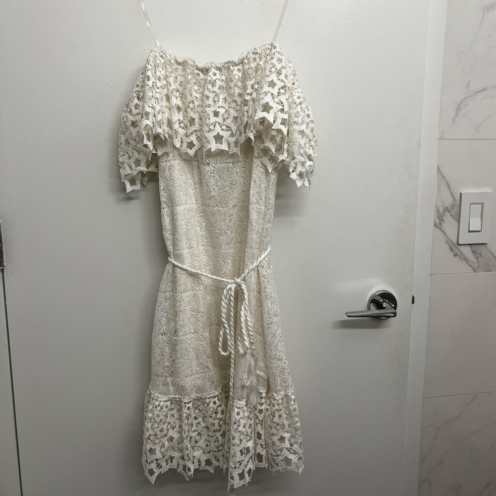 Miguelina brand new strapless white dress